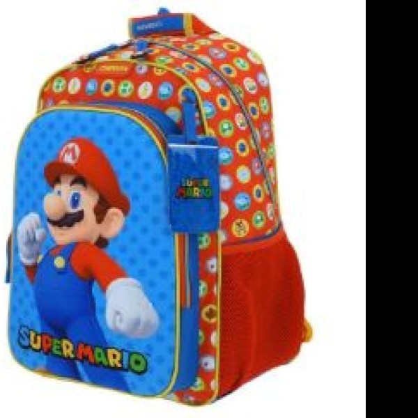 MOCHILA PRIMARIA MARIO BROS MB64421-RMB65710-9 CHENSON